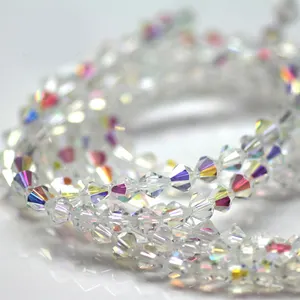 6 8 10mm Honor of crystal Rainbow Brilliant Colorful Bulk Faceted Bicone 6mm Beaded bicone crystal beads For Jewelry Making