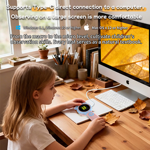กล้องจุลทรรศน์พกพาขนาดเล็กแบบใหม่ ปี 2026 พร้อมหน้าจอและกล้อง สำหรับเด็ก ของเล่นวิทยาศาสตร์เพื่อการศึกษา สำหรับเป็นของขวัญวันคริสต์มาสและวันเกิด - Product Image 5