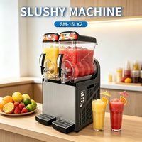 Machine à slush commerciale à double cuve 30L de qualité alimentaire pour les boissons froides, les magasins, la restauration et le commerce de détail