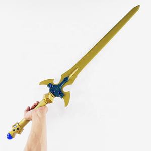 Personnalisé Métal Laque SAO Kirito Or Pedang Populaire <span class=keywords><strong>Anime</strong></span> Épée <span class=keywords><strong>Art</strong></span> En Ligne Cosplay Collection Excalibur Épée Lame - Product Image 5