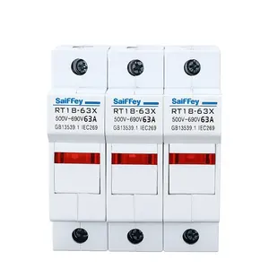 Saiffey 14*51 RT18-63X Fuse Holder 63A Plastic Disconnector Switch Base Safety Fuse Holder For Cylindrical Fuse Electrical