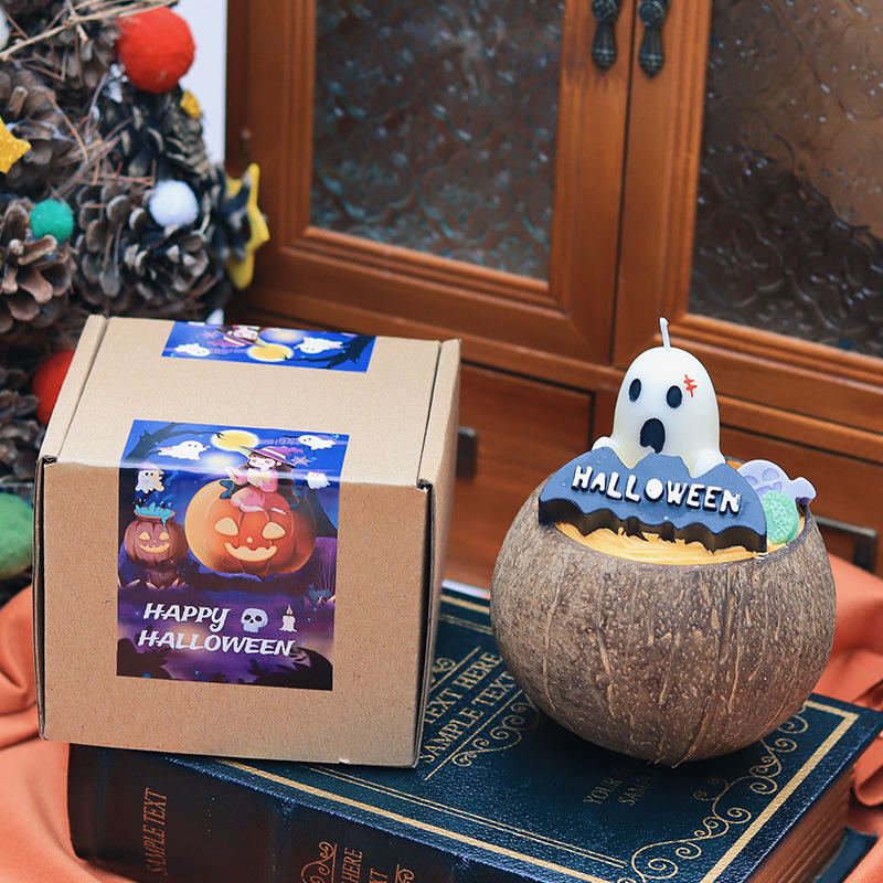 Halloween coconut shell-injured ghost