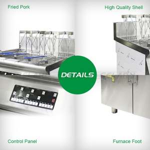 Freidora Industrial de Inducción Electromagnética Multiusos y Duradera, Utensilios de Cocina Industriales, Freidoras Eléctricas con Elevación Automática - Product Image 6