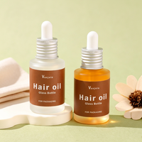 Vente en gros de flacons d'huile essentielle en verre transparent avec compte-gouttes, 30 ml, flacon liquide, emballage durable pour l'aromathérapie et les cosmétiques