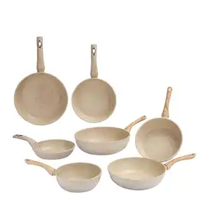 High Quality White Frying Pan Non-stick Medical Stone Pans