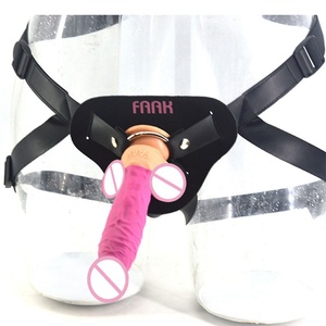 FAAK Realistic <b>Dildo</b> Lesbian Sex Toys Harness Strap on <b>Dildo</b> Anal Penis with Belt Sex Toy Anal Pants for Male - Product Image 5