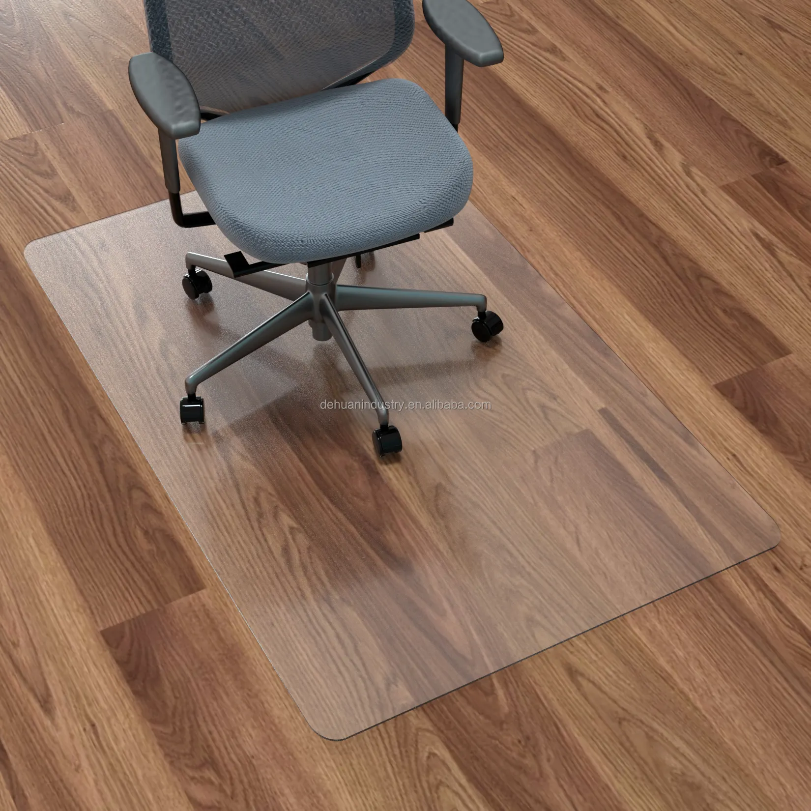 Özel toptan pet kaymaz sandalye minderi halı zemin koruyucular rulo mat plastik temizle ofis koltuğu kat mat
