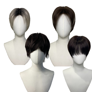 <span class=keywords><strong>Peluca</strong></span> Corta Negra Natural para <span class=keywords><strong>Hombre</strong></span>, <span class=keywords><strong>Peluca</strong></span> Sintética Hecha a Máquina para <span class=keywords><strong>Cosplay</strong></span>, Uso Diario y Fiestas, Venta al Por Mayor - Product Image 3