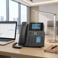 X6U Üst Düzey IP Telefon Üç Renkli Ekran 20 SIP Hattı 60 DSS Tuşu Dahili 4.2 6 Yönlü Konferans VoIP SIP Telefon