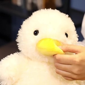 Peluche de Pato Blanco Esponjoso, Peluche de Patito <span class=keywords><strong>Amarillo</strong></span>, Pato Negro con Palomitas de Maíz, Estilo Personalizado - Product Image 2