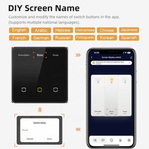 Interruptor de Luz Inteligente Estándar Europeo, Control Remoto por Aplicación, Pantalla LED con Nombre, Panel Táctil de Vidrio, Compatible con Tuya, ZigBee, <span class=keywords><strong>Alexa</strong></span>, Temporizador - Product Image 2