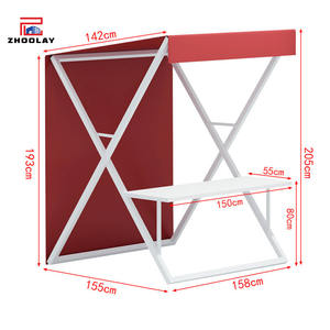 Étal de vente ambulante mobile pour zone panoramique extérieure, marché de matin, <span class=keywords><strong>grand</strong></span> événement, kiosque traditionnel - Product Image 6