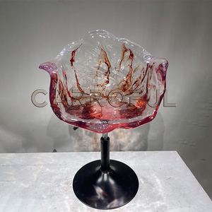 <span class=keywords><strong>Mobili</strong></span> per la casa trasparente rosso <span class=keywords><strong>di</strong></span> lusso sedia da Bar <span class=keywords><strong>di</strong></span> cristallo moderno semplice sedia da Bar a forma <span class=keywords><strong>di</strong></span> fiore <span class=keywords><strong>di</strong></span> sollevamento rotante sgabello da Bar - Product Image 2
