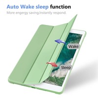 Étui pour iPad Pro 10,5 pouces Air3 en cuir PU, support pliable multi-angles, protection antichoc aux quatre coins, coque arrière souple en TPU pour tablette
