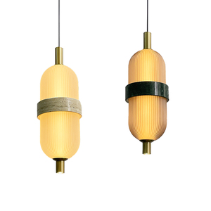 Lampe suspendue de luxe <span class=keywords><strong>pour</strong></span> la décoration de la maison et de l'hôtel, abat-jour en verre, luminaire en pierre <span class=keywords><strong>pour</strong></span> chevet, îlot de <span class=keywords><strong>cuisine</strong></span>, chambre et côté canapé - Product Image 6
