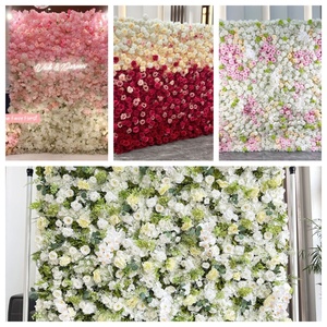 Décor mural Chiara pour douche, avec panneau de roses artificielles, design vigne matinale, à suspendre, pour événements, plantes artificielles - Product Image 5