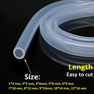 Custom Food Grade Clear Transparent Silicone Rubber Hose 4 5 6 8 9 10 12 13 14 16mm Outer Diameter Flexible Silicone Tube