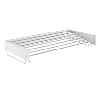 Séchoir à linge mural peu encombrant, étendoir à linge rétractable en aluminium de qualité supérieure, porte-serviettes pliable