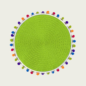 Tovaglietta Rotonda in Poliestere DIAMETRICA 38 CM VERDE - Product Image 1