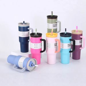 40oz Tumbler with Handle Stainless Steel BPA Free Double Wall Vacuum Cups With Logo Custom Logo Printed Flask Mugs - Product Image 2