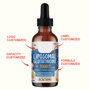 En stock : Gouttes liquides de glutathion liposomal 2000 mg avec <span class=keywords><strong>vitamine</strong></span> <span class=keywords><strong>C</strong></span>, acide hyaluronique, aloe vera, antioxydant, soutien détoxifiant, 2 fl oz - Product Image 3