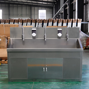 Fregadero Doble de Acero Inoxidable para Lavado de Manos, 1500x600x1800mm, Multifuncional, Mobiliario Médico Hospitalario - Product Image 2