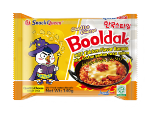 SnackQueen Cream Carbonara Hot Chicken Ramen 140g*5 Bungkus Rasa Krim Pedas Ringan Ayam Kalkun Mie Instan Gaya Korea OEM Grosir