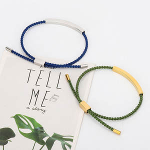 Pulsera y brazalete de moda de acero inoxidable 316L resistente al agua y al deslustre, chapado en oro de 14K y 18K, ajustable, para mujer. - Product Image 1