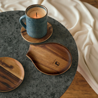 Sous-verres d'ustensiles en bois pour la décoration de la maison Sous-verres de thé Cadeaux en bois Tapis et tampons