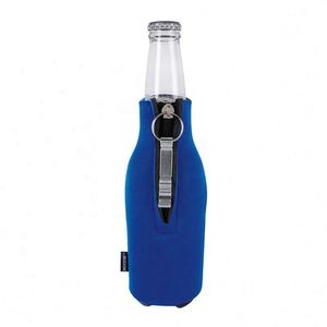 Housse isotherme portable en néoprène avec logo personnalisé et ouvre-bouteille intégré pour bouteilles de bière - Product Image 6