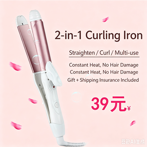 <span class=keywords><strong>Piastra</strong></span> per Capelli 2-in-1 ad Alte Prestazioni, con Piastre in Ceramica Flottanti 3D Anti-Scottatura, per Lisciare e Arricciare, Ideale per Casa e Salone - Product Image 5
