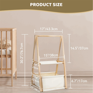 Armadio Portaoggetti in Legno <span class=keywords><strong>per</strong></span> Neonati, Espositore <span class=keywords><strong>per</strong></span> Abbigliamento da Neonato, Ideale <span class=keywords><strong>per</strong></span> Baby Shower e <span class=keywords><strong>Cameretta</strong></span> - Product Image 5