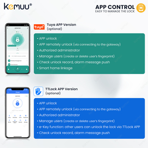 KEMUU TTlock Serrure intelligente à empreinte digitale pour armoire Système de casier biométrique pour armoire Serrure de porte cachée sans clé Serrure de tiroir - Product Image 3