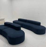 Sofá Modular Curvo JJY-039 Tanzuo Unisofa, Empacado en Caja, Plegable, para Exteriores, Sofá de Esquina para el Suelo, Compresible