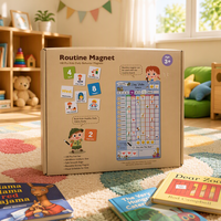 Tableau magnétique éducatif pour enfants UCI ODM, tableau d'emploi du temps quotidien, jouet magnétique, tableau des tâches, outil d'apprentissage
