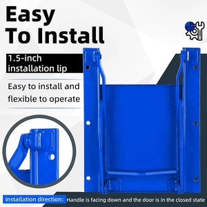 Puerta Corredera de Acero al Carbono Azul Cuadrada, Resistente a la Corrosión, de Alta Resistencia, Gruesa y Segura, Marca JH-Mech - Product Image 4