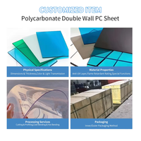 Feuille transparente faite sur commande de PC de polycarbonate UV-résistant d'usine pour l'auvent de serre et la barrière de bruit