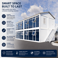 Maison conteneur à deux étages, bâtiment modulaire préfabriqué en acier galvanisé pour bureau, dortoir, école et hébergement de chantier