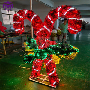 LED 3D Motif Candy Cane Luces de Navidad IP65 Outdoor 220V String Tree Styles Regulable Color personalizado - Product Image 3