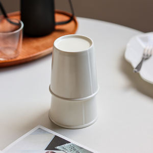 12 oz White Coffee Mug Without Handle Ceramic <span class=keywords><strong>Juice</strong></span> <span class=keywords><strong>Measuring</strong></span> <span class=keywords><strong>Cup</strong></span> sem alças Straight - Product Image 5