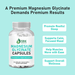 High Quality Magnesium Glycinate Capsules Private Label Vegan Triple Magnesium Supports Calmness Relaxation Support May Boost - Product Image 5