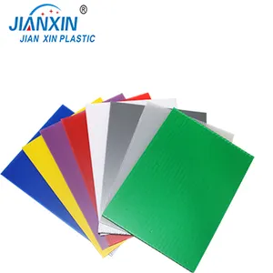 Jianxin Fábrica 2-12mm Personalizado Branco PP Ondulado Plástico Corflute Folha / Placa Oca