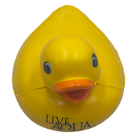Canard anti-stress en mousse PU imprimé sur mesure, canard en caoutchouc écologique, canard anti-stress souple