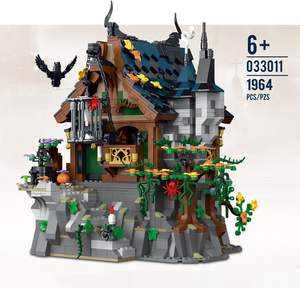 1964 PCS <span class=keywords><strong>Medieval</strong></span> Witch Cottage Building Blocks Toy para niños-Fantasía y temática histórica Juego educativo y diseño mágico - Product Image 4