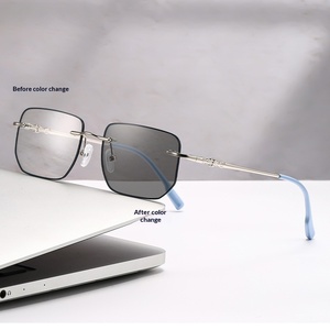 Occhiali Fotocromatici con Montatura Completa, Moda Transfrontaliera, Lenti Anti Luce Blu, Montatura in Metallo - Product Image 2