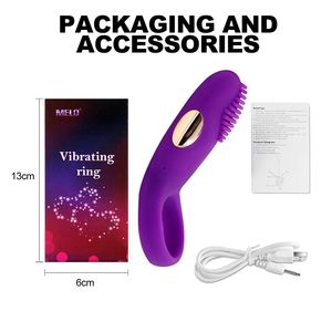 Mainan seks SacKnove Vibrator silikon pria merangsang penunda ejakulasi karet g-spot bergetar cincin Penis Penis - Product Image 6