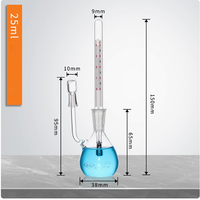 Bouteille de densimètre en verre, pycomètre, verrerie de laboratoire avec thermomètres, capacité 25 ml