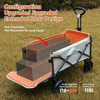 Chariot de plage électrique, chariot de camping pliable électrique, chariot utilitaire portable pour le camping et les pique-niques