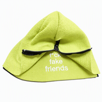 Gorro de Punto con Cierre de Cremallera para Invierno, Personalizado con Logotipo Bordado, Gorro de Punto con Cremallera, Gorro Cálido Unisex