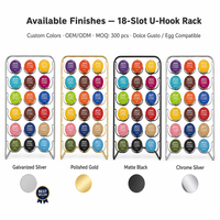 Support à capsules de café Cactus, 52 compartiments, double face, rotatif, en métal, organiseur de capsules de café, support de rangement pour capsules Nespresso, comptoir